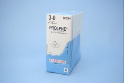 Suture with Needle Prolene™ Nonabsorbable Uncoated Blue Suture Monofilament Polypropylene Suture Size 3 - 0 30 Inch Suture 1-Needle 36 mm Length 3/8 Circle Reverse Cutting Needle by Ethicon - Suture  J & J Healthcare Systems  ID 8675H